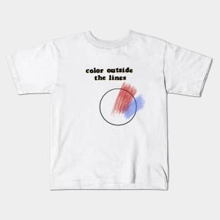 color outside the lines - same here man podcast Kids T-Shirt